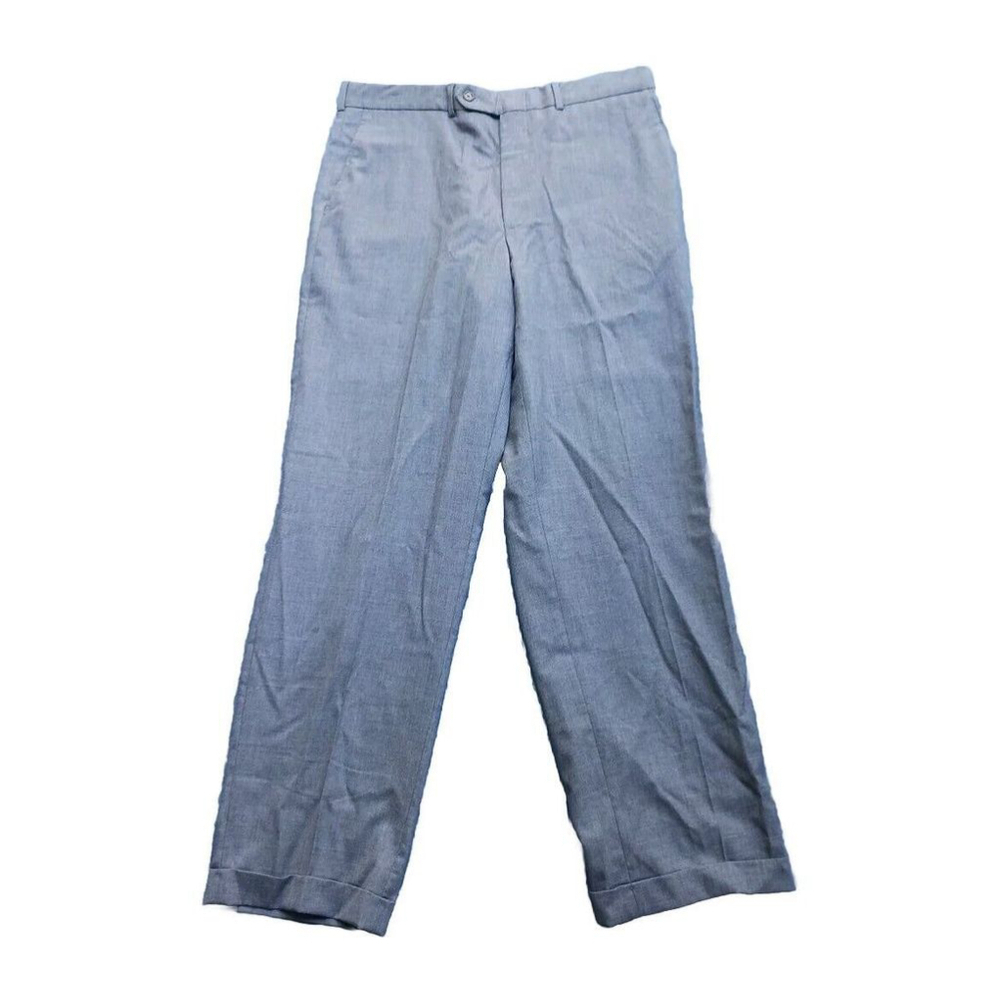 Land's End Men's Gray Flat Front Dress Pants 36x33